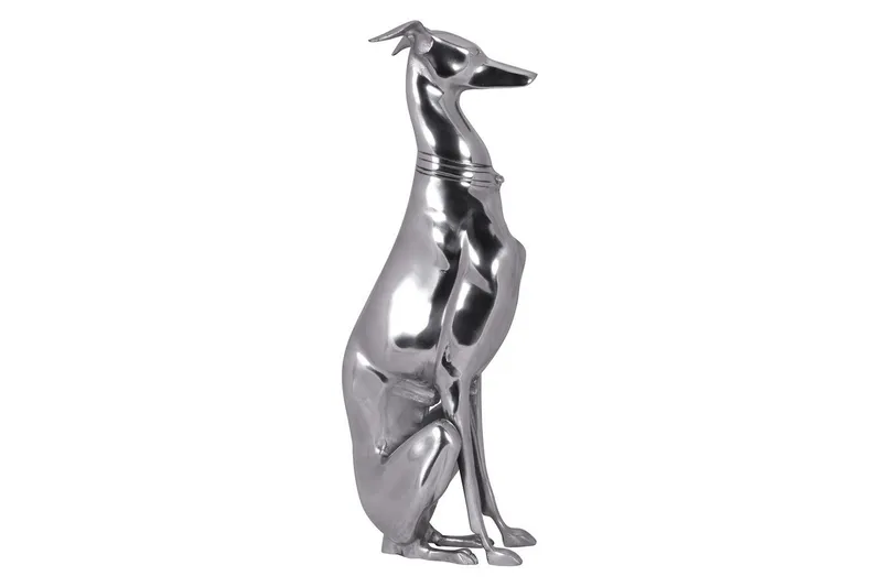 Dekorativ figur Wohnling Aluminiumhund Silver Modern - Products - Inredning - Dekoration & inredningsdetaljer - Prydnadssaker - Skulptur