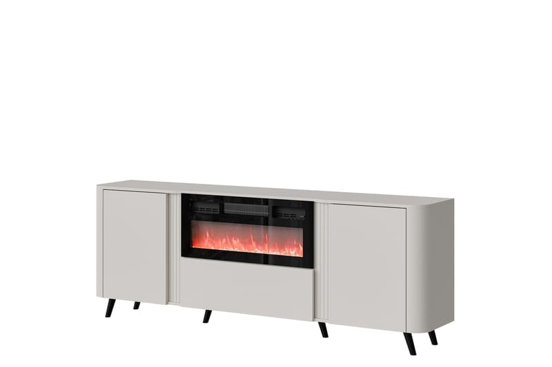 Clement Byrå 200 cm - Beige - Products - Inredning - Kaminer - Kamin utan skorsten - Elkamin