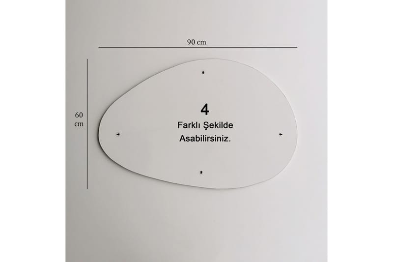 Spegel 60x90 cm - Svart - Products - Inredning - Spegel - Hallspegel