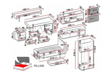 Rathmore Möbelset För Barnrum - Svart - Products - Möbler - Barnmöbler - Barnmöbelset