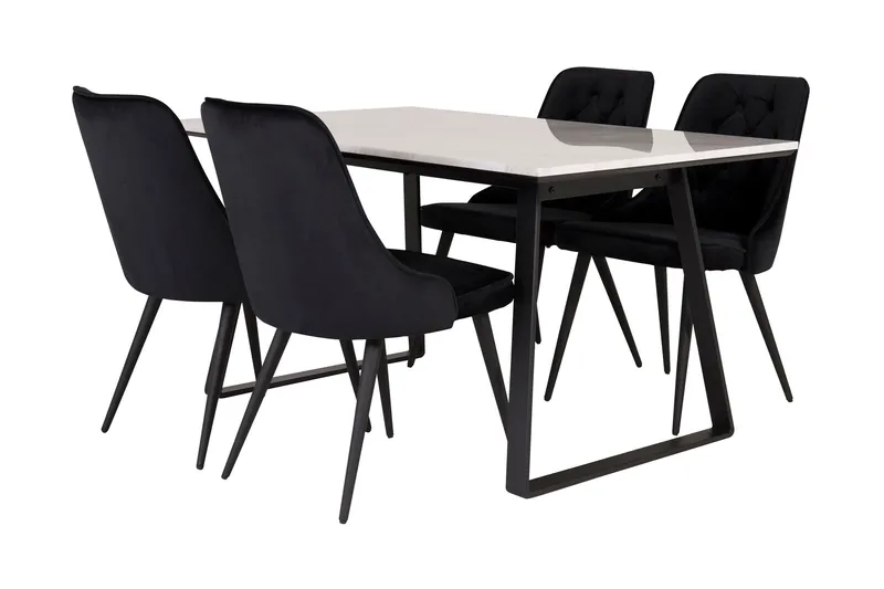 Admira Matgrupp med 4 Valera Lyx Sammetstol - Products - Möbler - Bord & matgrupp - Matgrupp