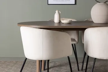 Andy Matgrupp 180 cm Oval med 4 Berit stolar - Beige - Products - Möbler - Bord & matgrupp - Matgrupp