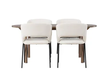 Andy Matgrupp 180 cm Oval med 4 Day stolar - Svart - Products - Möbler - Bord & matgrupp - Matgrupp