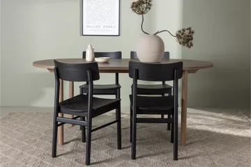 Andy Matgrupp 180 cm Oval med 4 Montros stolar - Svart - Products - Möbler - Bord & matgrupp - Matgrupp