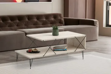 Artenay Soffbord 100 cm - Svart/Marmor - Products - Möbler - Bord & matgrupp - Soffbord