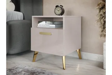 Akihiko Sängbord 40 cm - Cashmere - Products - Möbler - Bord & matgrupp - Avlastningsbord & sidobord - Sängbord & nattduksbord