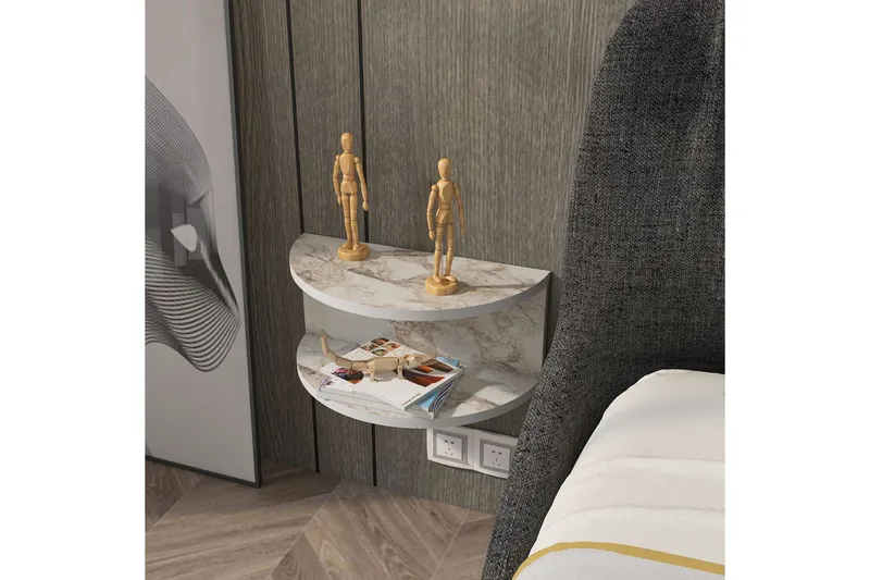 Antigua Sängbord 45 cm - Vit - Products - Möbler - Bord & matgrupp - Avlastningsbord & sidobord - Sängbord & nattduksbord