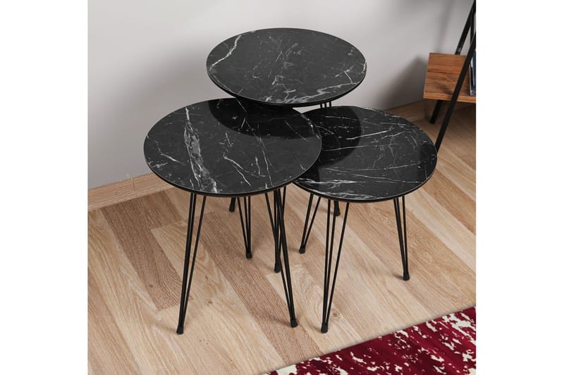 Apisa Satsbord 45 cm - Grå/Svart - Products - Möbler - Bord & matgrupp - Avlastningsbord & sidobord - Satsbord