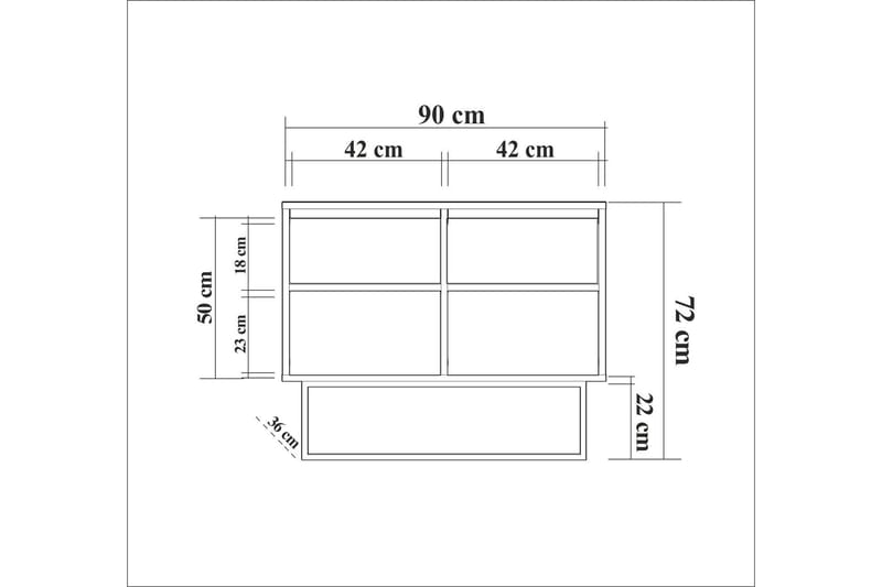 Ardauli Konsollbord 90 cm - Mörkbrun/Svart - Products - Möbler - Bord & matgrupp - Avlastningsbord & sidobord - Konsolbord & hallbord