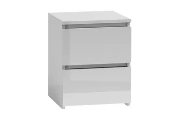 Basildon Sängbord 40 cm med Förvaring 2 Lådor - Vit - Products - Möbler - Bord & matgrupp - Avlastningsbord & sidobord - Sängbord & nattduksbord