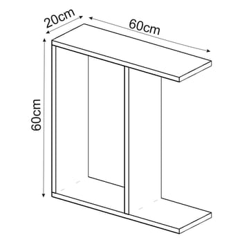 Bingdi Sidobord 60x60x60 cm - Vit - Products - Möbler - Bord & matgrupp - Avlastningsbord & sidobord - Brickbord & småbord