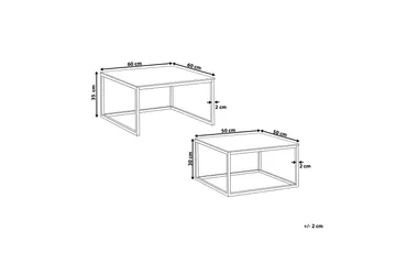 Brea Soffbord 2-pack - Vit/Glas - Products - Möbler - Bord & matgrupp - Avlastningsbord & sidobord - Satsbord