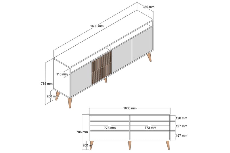 Desgrar Konsollbord 160x78 cm - Brun - Products - Möbler - Bord & matgrupp - Avlastningsbord & sidobord - Konsolbord & hallbord