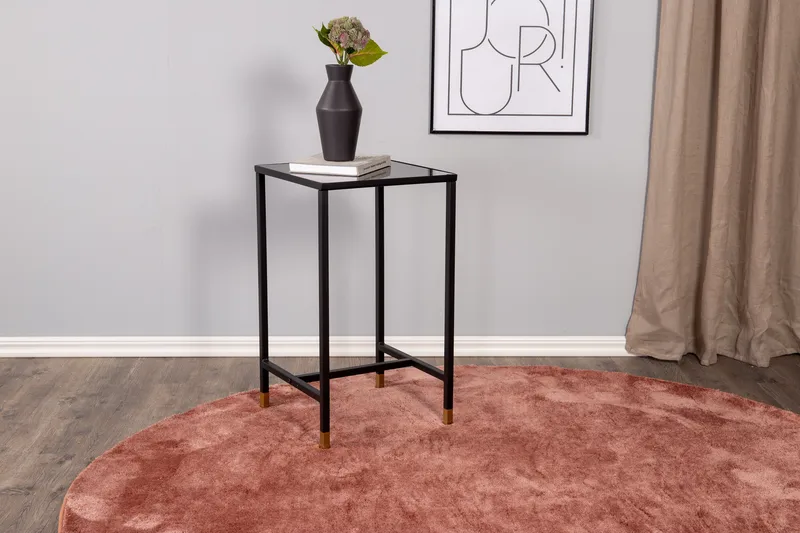 Dipp Sängbord 40 cm Marmormönster - Glas/Svart/Grå - Products - Möbler - Bord & matgrupp - Avlastningsbord & sidobord - Sängbord & nattduksbord