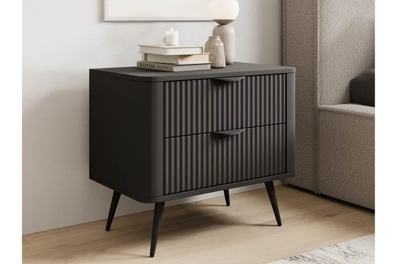 Forba Sängbord 64 cm - Svart - Products - Möbler - Bord & matgrupp - Avlastningsbord & sidobord - Sängbord & nattduksbord