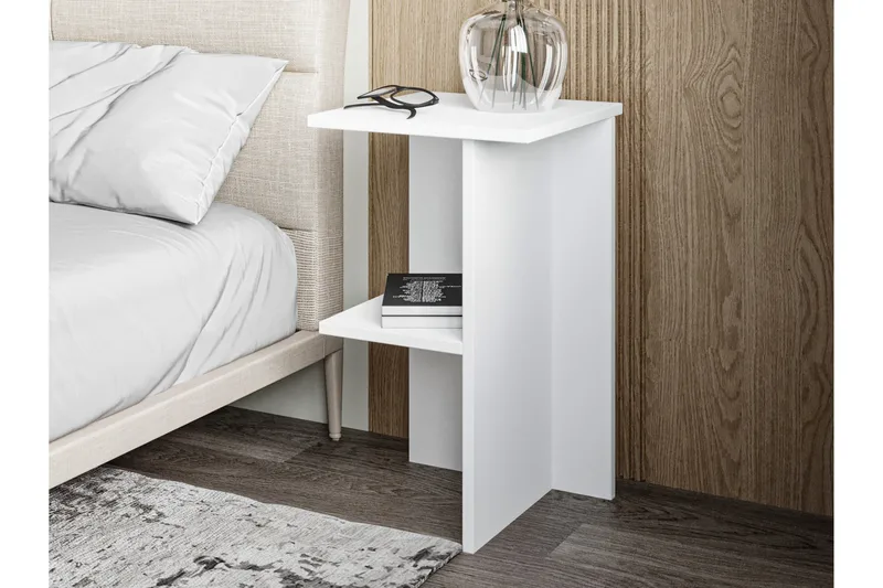 Gwyneth Sängbord 36 cm - Vit - Products - Möbler - Bord & matgrupp - Avlastningsbord & sidobord - Sängbord & nattduksbord