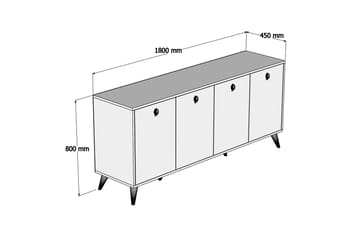 Konsollbord Athodna Konsollbord 180 cm Brun - Products - Möbler - Bord & matgrupp - Avlastningsbord & sidobord - Konsolbord & hallbord