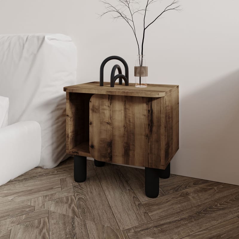 Relento Nattduksbord 50x48,6x30 cm - antik valnöt - Products - Möbler - Bord & matgrupp - Avlastningsbord & sidobord - Sängbord & nattduksbord
