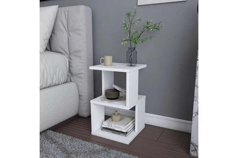 Rinorea Sängbord 29,6x49,4 cm - Vit - Products - Möbler - Bord & matgrupp - Avlastningsbord & sidobord - Sängbord & nattduksbord