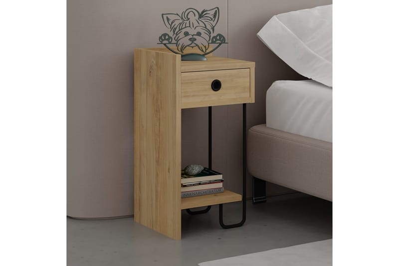 Sirius Sängbord 32x30 cm Ljusbrun - Hanah Home - Products - Möbler - Bord & matgrupp - Avlastningsbord & sidobord - Sängbord & nattduksbord