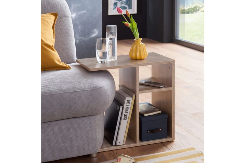 Sido bord Wohnling folierad spånskiva 50 cm, modern loftstil Sonoma - Sonoma - Products - Möbler - Bord & matgrupp - Avlastningsbord & sidobord - Brickbord & småbord