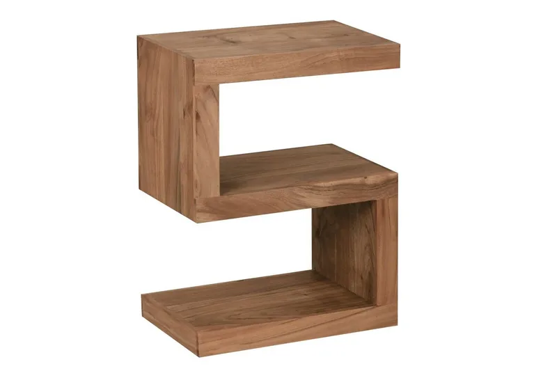 Sido bord Wohnling Massivt trä, S-kub, lantlig stil Akacia, Akacia