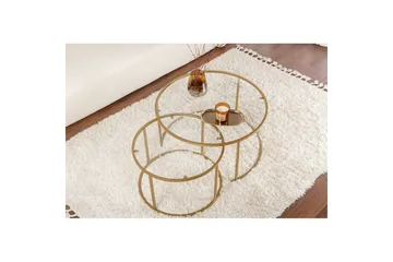 Soffbordset Rikiya Guld Transparent - Products - Möbler - Bord & matgrupp - Avlastningsbord & sidobord - Satsbord