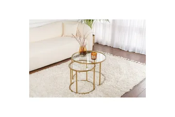 Soffbordssats Naruram Rany - Guld - Products - Möbler - Bord & matgrupp - Avlastningsbord & sidobord - Satsbord