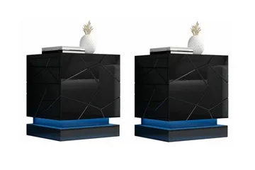 Strontian Sängbord 46 cm Scandinavian Choice Black - Products - Möbler - Bord & matgrupp - Avlastningsbord & sidobord - Sängbord & nattduksbord