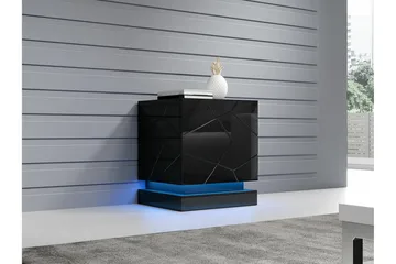 Strontian Sängbord 46 cm Scandinavian Choice Black - Products - Möbler - Bord & matgrupp - Avlastningsbord & sidobord - Sängbord & nattduksbord