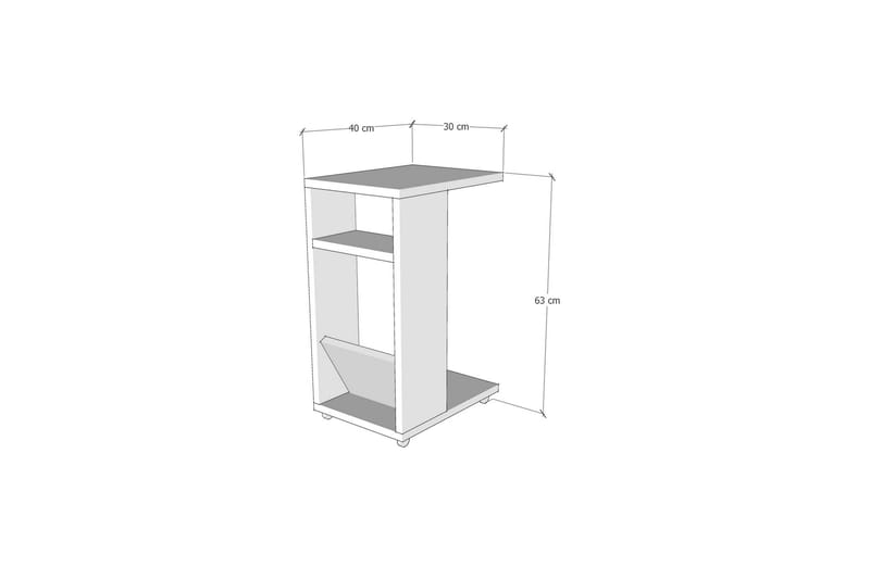 Tekel Sidobord 63 cm - Vit - Products - Möbler - Bord & matgrupp - Avlastningsbord & sidobord - Brickbord & småbord