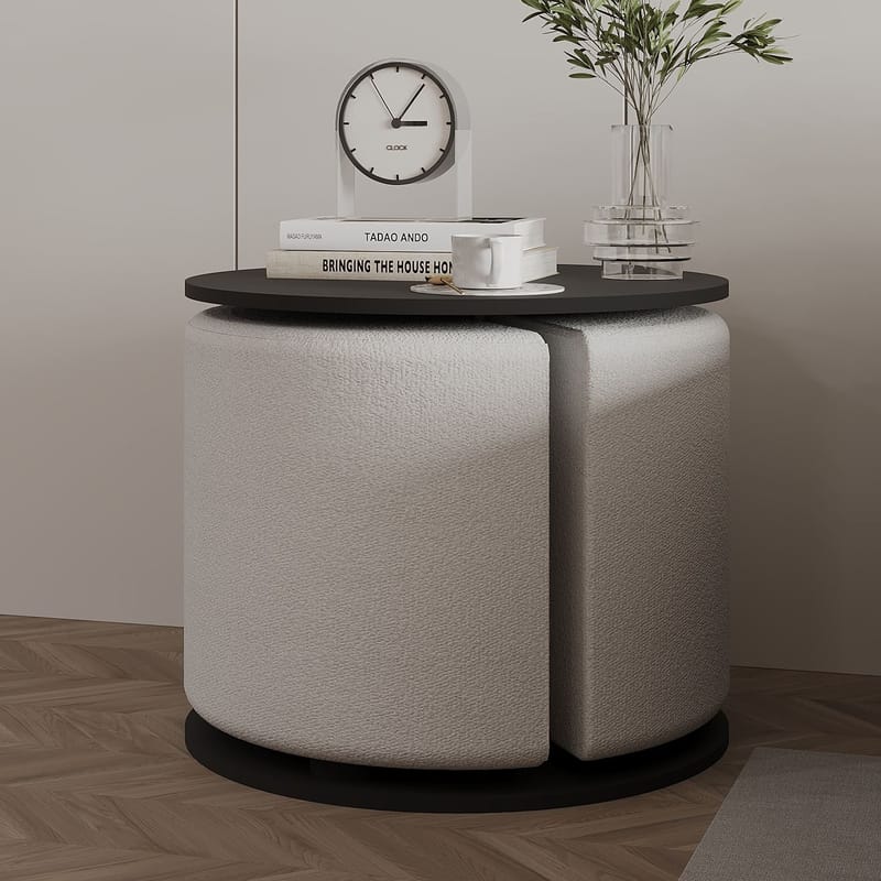 Torven Set med sidobord 43x47x43 cm - Antracit - Products - Möbler - Bord & matgrupp - Avlastningsbord & sidobord - Brickbord & småbord