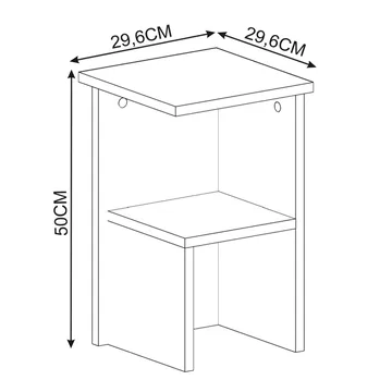 Tunel Nattduksbord 29,6x50x29,6 cm - Travertin - Products - Möbler - Bord & matgrupp - Avlastningsbord & sidobord - Sängbord & nattduksbord