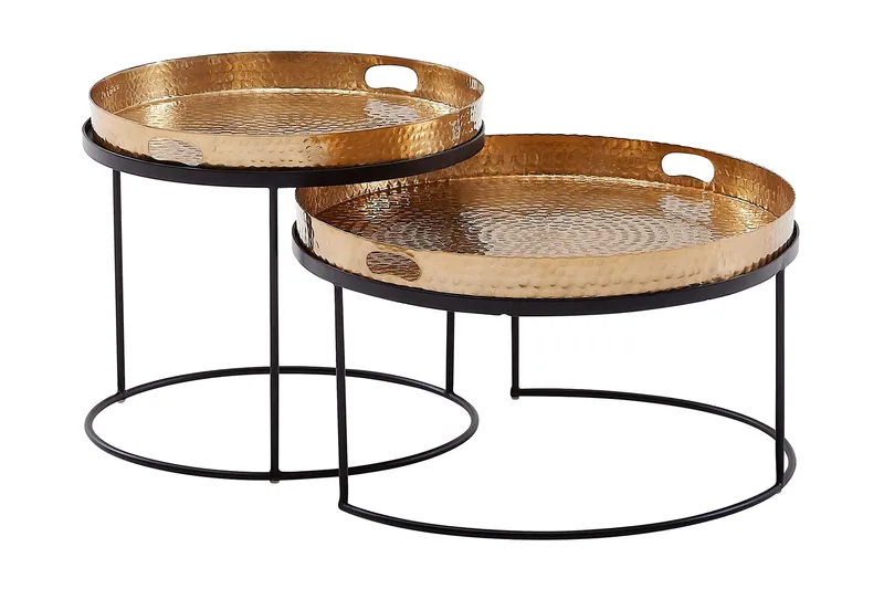 Wilhem Satsbord 46 cm Rund, Guld