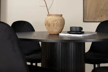 Biana Matgrupp 110 cm Rund inkl 4 Pontus Stolar - Svart - Products - Möbler - Bord & matgrupp - Matgrupp