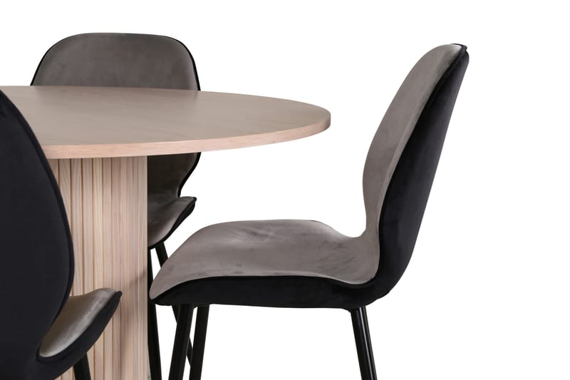 Bianca Matgrupp 110 cm Rund med 4 Emma stolar - Svart - Products - Möbler - Bord & matgrupp - Matgrupp