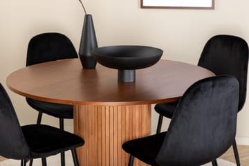 Bianca Matgrupp 110 cm Rund med 4 Polar stolar - Svart - Products - Möbler - Bord & matgrupp - Matgrupp