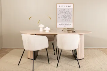 Bianca Matgrupp 200 cm Oval med 4 Berit stolar - Beige - Products - Möbler - Bord & matgrupp - Matgrupp