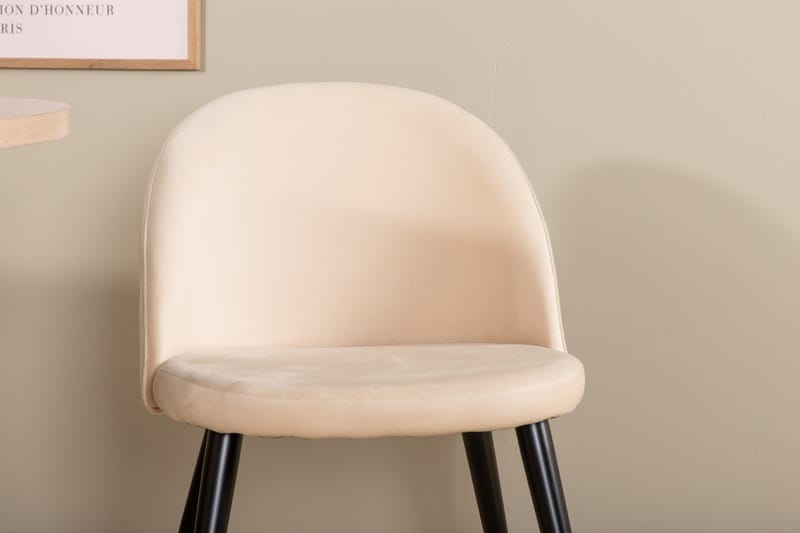 Bianca Matgrupp 200 cm Oval med 4 Velvet stolar - Beige - Products - Möbler - Bord & matgrupp - Matgrupp