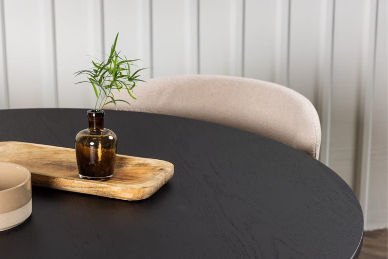Bootcut Matgrupp 110 cm Rund med 4 Modesto stolar - Svart - Products - Möbler - Bord & matgrupp - Matgrupp