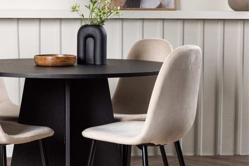 Bootcut Matgrupp 110 cm Rund med 4 Polar stolar - Beige - Products - Möbler - Bord & matgrupp - Matgrupp