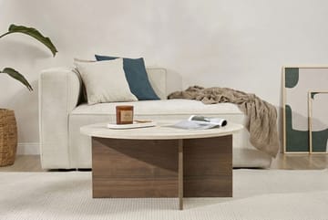 Boro Soffbord 90x40x90 cm - Travertine och Walnut - Products - Möbler - Bord & matgrupp - Soffbord