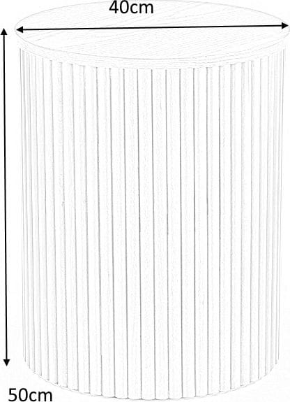 Celie runt soffbord med trästavar Ø40 cm - Trä - Products - Möbler - Bord & matgrupp - Soffbord
