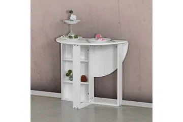 Comfortale Matbord Runt Hopfällbart - Vit - Products - Möbler - Bord & matgrupp - Matbord & köksbord