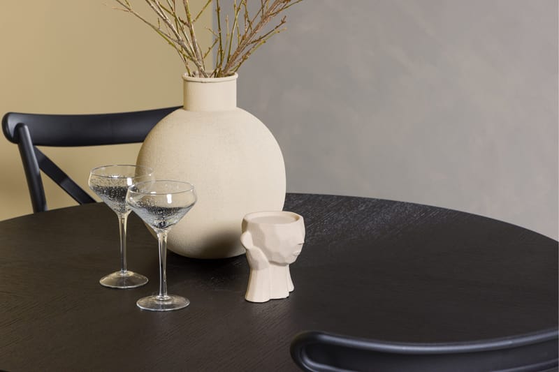 Copenhagen Matgrupp 115 cm Rund med 4 Crosett stolar - Svart - Products - Möbler - Bord & matgrupp - Matgrupp