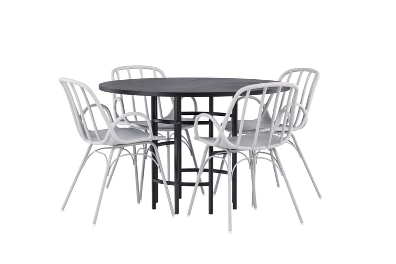Copenhagen Matgrupp 115 cm Rund med 4 Dyrön stolar - Svart - Products - Möbler - Bord & matgrupp - Matgrupp