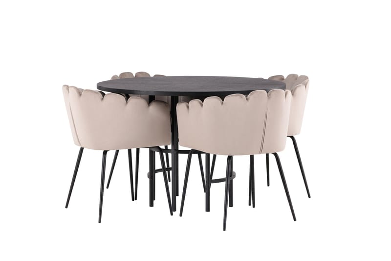 Copenhagen Matgrupp 115 cm Rund med 4 Limhamn stolar - Beige - Products - Möbler - Bord & matgrupp - Matgrupp