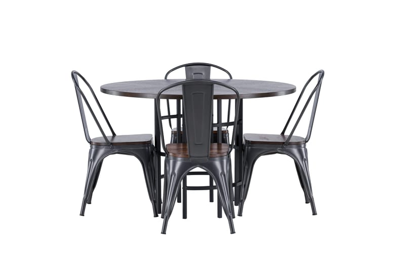 Copenhagen Matgrupp 115 cm Rund med 4 Tempe stolar - Mocca - Products - Möbler - Bord & matgrupp - Matgrupp