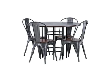 Copenhagen Matgrupp 115 cm Rund med 4 Tempe stolar - Mocca - Products - Möbler - Bord & matgrupp - Matgrupp