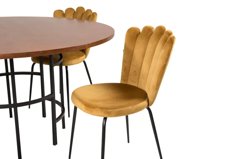 Copenhagen Matgrupp 140 cm Rund med 4 Limhamn stolar - Svart - Products - Möbler - Bord & matgrupp - Matgrupp